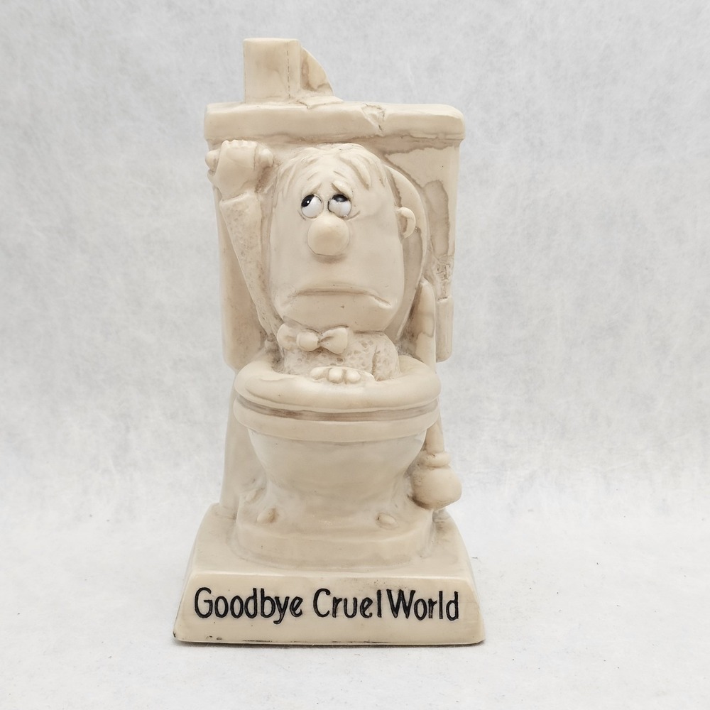 EUC Vintage 1970 R & W Berries "Goodbye Cruel World" Figurine All Original